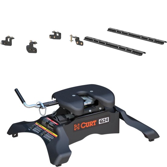 16427 - Custom 5th Wheel Brackets, Select Ram 2500 (Except with 5th Wheel Prep Package) Curt Q24 5th Wheel Trailer Hitch with 24,000 lbs towing capacity