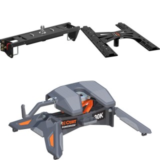 60690 - Double Lock EZr Gooseneck Hitch Kit with Brackets, Select Silverado, Sierra HD Curt PowerRide 5th Wheel Hitch 30K for Chevy Silverado GMC Sierra
