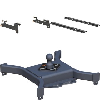 16437 - Custom 5th Wheel Brackets, Select Ford F-150, F-250 Curt Spyder 30K Gooseneck Trailer Hitch in Carbide Black for Ford F150 and F250