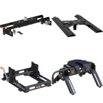 60711 - Double Lock Gooseneck Hitch Kit with Brackets, Select Silverado, Sierra 1500 Curt E16 5th Wheel Hitch for Chevy Silverado 1500, 16K capacity