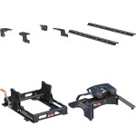 16468 - Custom 5th Wheel Brackets, Select Toyota Tundra, 6.5' Bed (No Extended Crew Cab) Curt A25 Sliding 5th Wheel Hitch 25K for 2007-2021 Toyota Tundra
