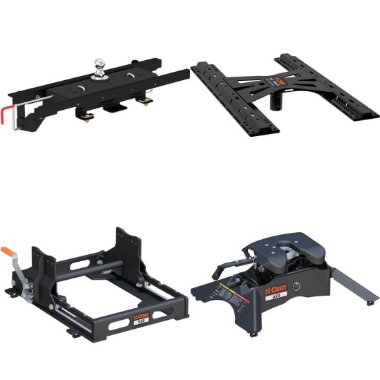 60730 - Double Lock Gooseneck Hitch Kit w/ Brackets, Select Dodge, Ram 1500 Coil Springs Curt A20 5th Wheel Hitch for Dodge Ram 1500, 20K towing