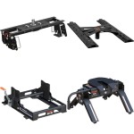 60682 - Double Lock EZr Gooseneck Hitch Kit with Brackets, Select Dodge, Ram 2500, 3500 Curt E16 5th Wheel Hitch for Dodge Ram Short Beds, 16K Capacity