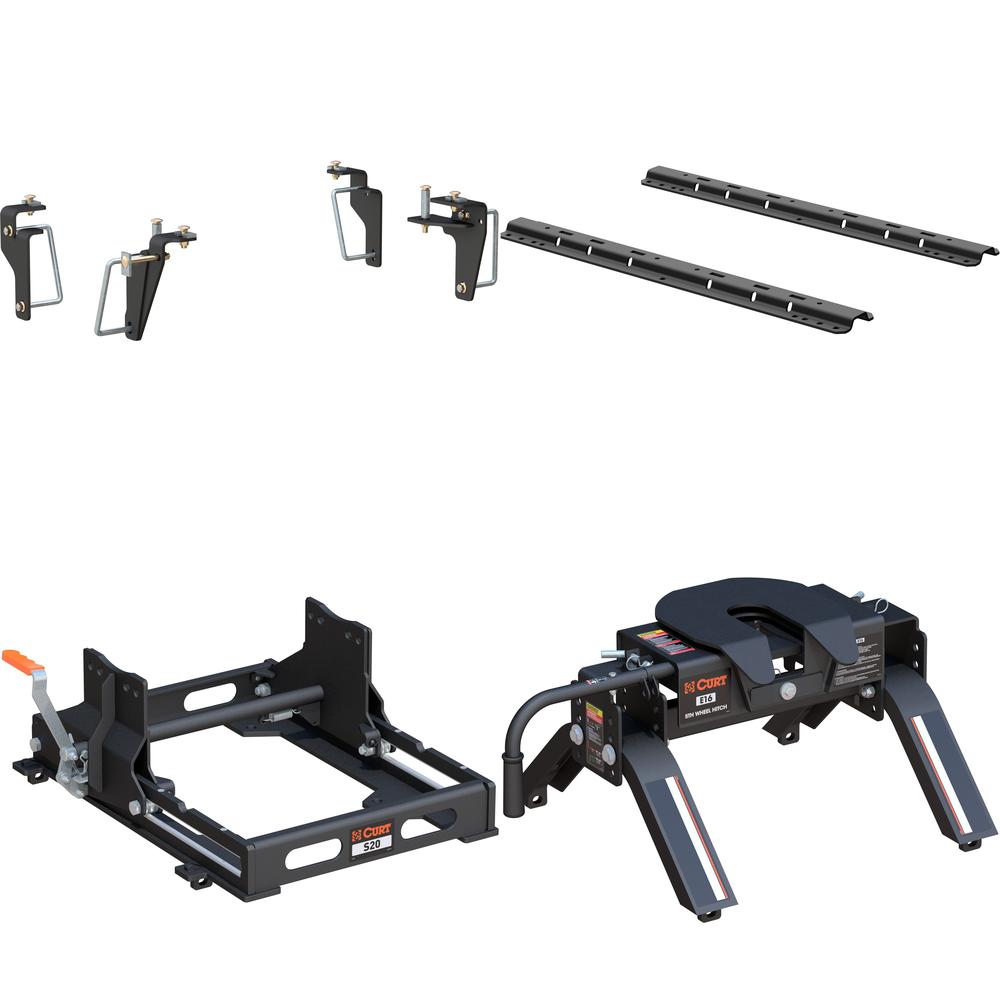 16430 - Custom 5th Wheel Brackets, Select Ram 2500, 3500 Curt E16 5th Wheel Hitch for 2013-2025 Ram Trucks, 16K Capacity