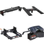 60690 - Double Lock EZr Gooseneck Hitch Kit with Brackets, Select Silverado, Sierra HD Curt A16 dual jaw sliding 5th wheel hitch for trucks
