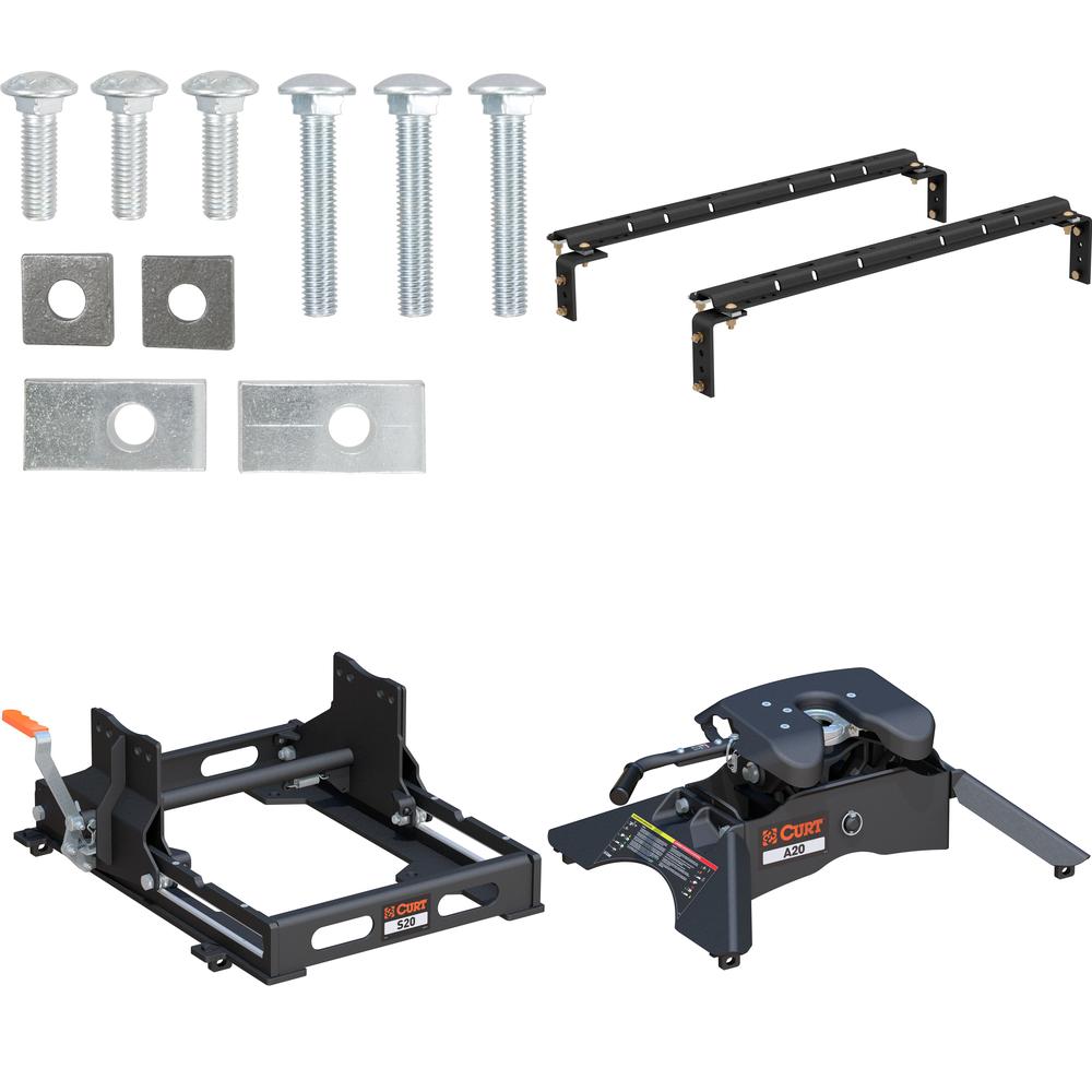 Curt A20 Dual Jaw 5th Wheel Hitch for short beds on Toyota Tundra