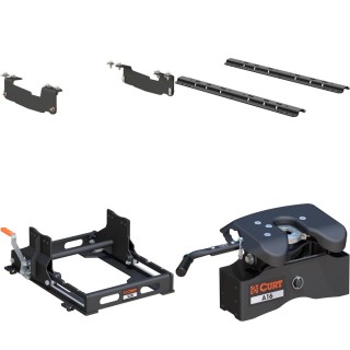 16441 - Custom 5th Wheel Brackets, Select Ford F-150 (Except 5.5' Bed) Curt A16 Dual Jaw Sliding 5th Wheel Hitch for 2005-2014 Ford F150