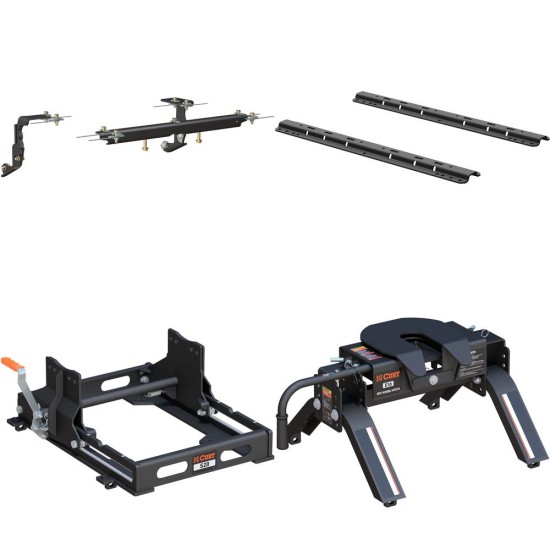 16444 - Custom 5th Wheel Brackets, Select Ram 1500 with Factory Air Suspension Curt E16 5th wheel hitch for 2013-2017 Ram 1500 short beds, 16K towing