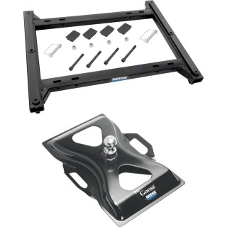 30154 - Rail Kit Mounting Adapter for Attaching Standard Fifth Wheel Hitches Reese 25K Gooseneck Trailer Hitch Above-Bed System for Ram 2500, 3500