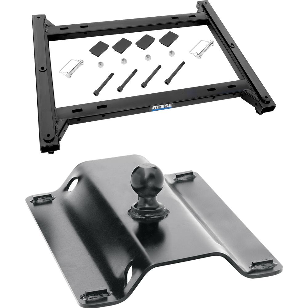 30154 - Rail Kit Mounting Adapter for Attaching Standard Fifth Wheel Hitches Reese trailer hitch with bent plate for Ram trucks