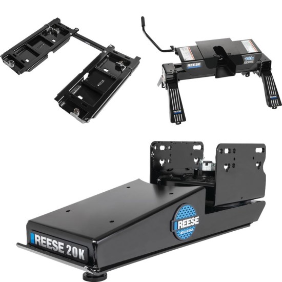 30899 - Rail Kit Mounting Adapter for Attaching Standard Fifth Wheel Hitches (For Use with GM OEM Under-Bed Rail Kits) Reese 16K Dual Jaw Fifth Wheel Trailer Hitch compatible with Ford and Chevy