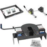 30156 - Rail Kit Mounting Adapter for Attaching 15K, 16K & 20K Standard Fifth Wheel Hitches (For Use with Ford OEM & Elite™ Series Under-Bed Rail Kits) Reese 20K fifth wheel hitch with round slider for short bed Ford trucks