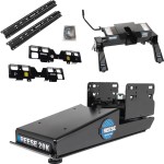 56015-53 - Fifth Wheel Hitch Mounting System Custom Install Kit, Outboard Reese Fifth Wheel Hitch and Sidewinder Pinbox for Short Beds