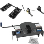 30899 - Rail Kit Mounting Adapter for Attaching Standard Fifth Wheel Hitches (For Use with GM OEM Under-Bed Rail Kits) Reese 20K Fifth Wheel Trailer Hitch with Square Slider for Trucks