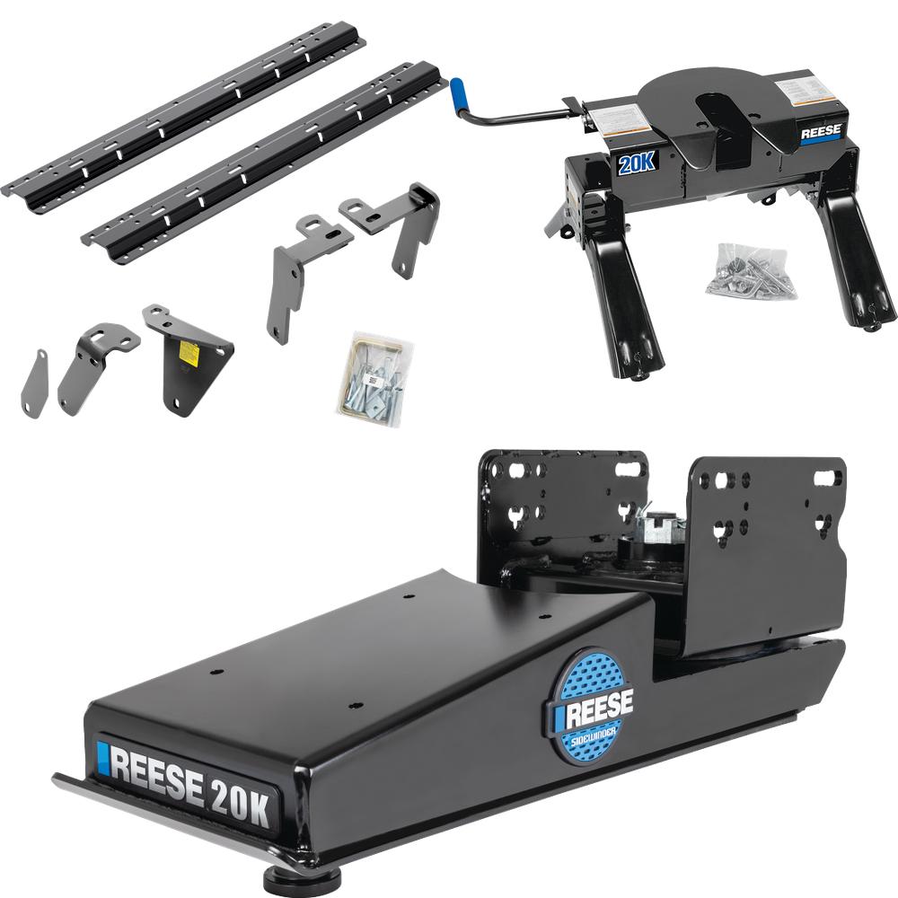 50085-58 - Fifth Wheel Hitch Mounting System Custom Install Kit Reese Dual Jaw Fifth Wheel Hitch with Sidewinder for Ram 3500