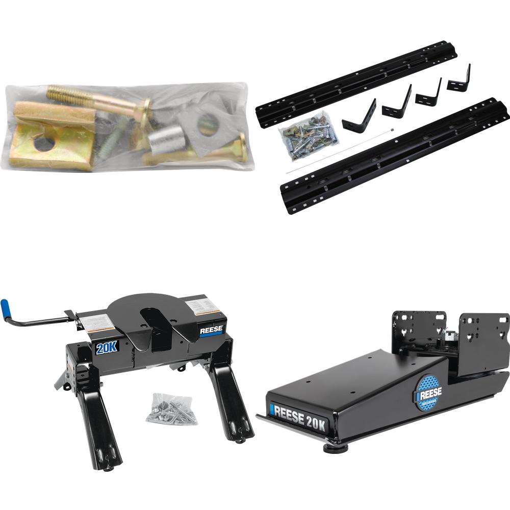 58309 - Fifth Wheel Hitch Mounting System Bracket Kit Reese 20K dual jaw fifth wheel trailer hitch for short beds