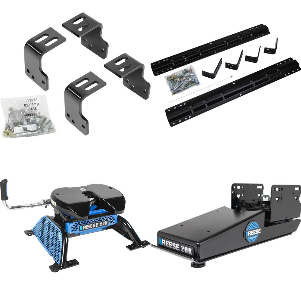 58426 - Fifth Wheel Hitch Mounting System Bracket Kit Reese M5 Fifth Wheel Trailer Hitch with Sidewinder Pinbox for Ford F150