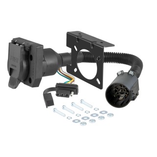 55774 - Dual-Output 7 & 4-Way Connector (Plugs into USCAR) Curt TriFlex NEXT Electric Trailer Brake Control with 7-Way Kit for GMC Acadia