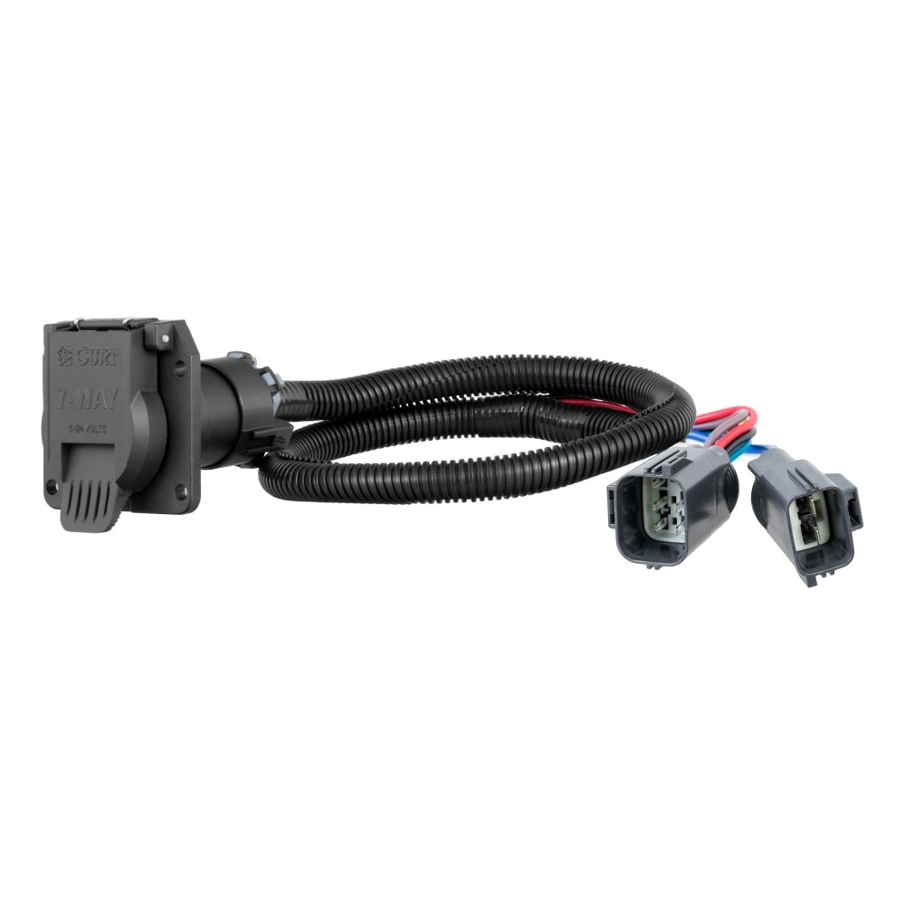 56518 - Custom Wiring Harness, 7-Way RV Blade Output (Plug & Play), Select Honda Pilot Curt Spectrum Electric Trailer Brake Control with 7-Way Kit for Honda Pilot