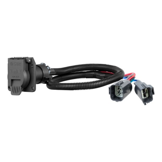 56518 - Custom Wiring Harness, 7-Way RV Blade Output (Plug & Play), Select Honda Pilot Curt Spectrum Electric Trailer Brake Control with 7-Way Kit for Honda Pilot