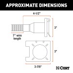 55774 - Dual-Output 7 & 4-Way Connector (Plugs into USCAR) Curt TriFlex NEXT Trailer Brake Control with Wiring Kit for Chevy GMC