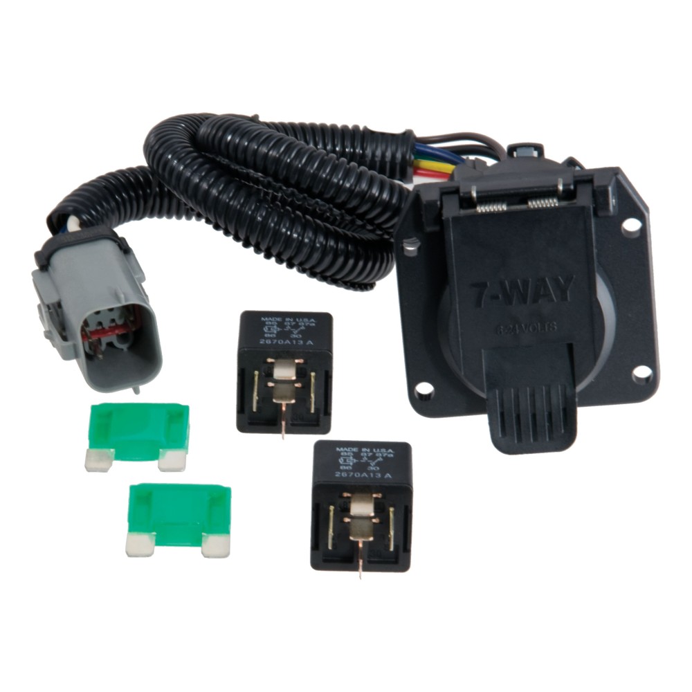 56518 - Custom Wiring Harness, 7-Way RV Blade Output (Plug & Play), Select Honda Pilot Curt Spectrum Electric Trailer Brake Control with 7-Way Kit for Honda Pilot