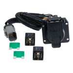 For 1999-2001 Ford F250 Super Duty Trailer Wiring 7 Way Trailer Wiring Plug w/ Bracket Fits Models w/ Factory 4-Flat Curt 55243 For 1999-2001 Ford F250 Super Duty Trailer Wiring 7 Way Trailer Wiring Plug w/ Bracket Fits Models w/ Factory 4-Flat Curt 55243