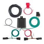For 2022-2024 Ford F150 Trailer Hitch + Wiring 4 Pin Fits w/ Factory Receiver w/ LED Taillights Curt 14021 56481 2 inch Tow Receiver