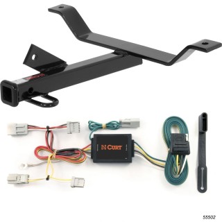 For 2003-2007 Honda Accord Trailer Hitch + Wiring 4 Pin Fits Sedan Curt 11290 55502 1-1/4 Tow Receiver