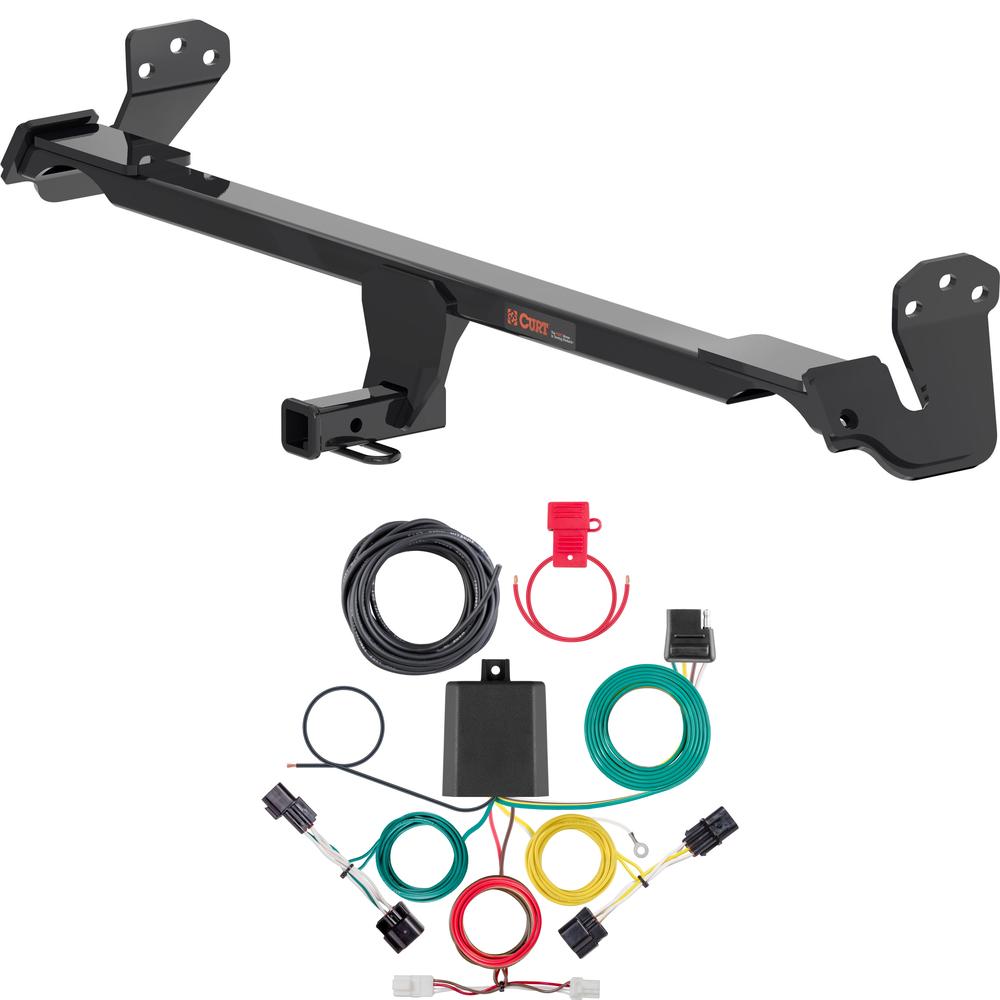 For 2022-2023 Hyundai Kona Trailer Hitch + Wiring 4 Pin Except electric Curt 11638 56504 1-1/4 Tow Receiver
