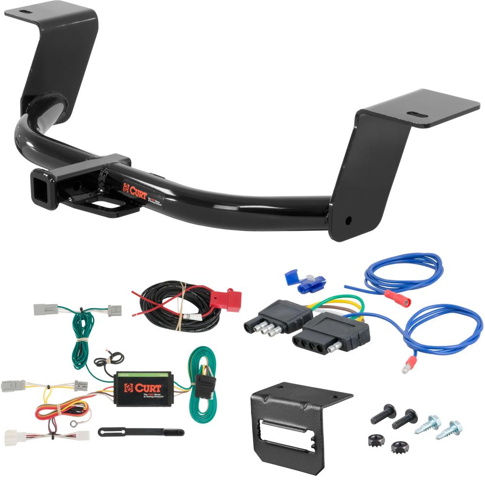 For 2013-2015 Honda Accord Trailer Hitch + Wiring 5 Pin Fits Sedan w/ LED Taillights Curt 11681 1-1/4 Tow Receiver