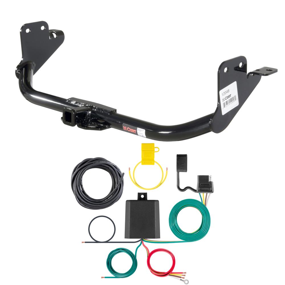 For 2013-2024 Mitsubishi RVR Trailer Hitch + Wiring 4 Pin Fits All Models Curt 12048 59236 1-1/4 Tow Receiver