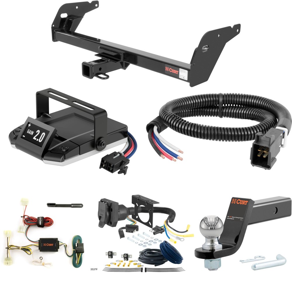 For 1996-2004 Toyota Tacoma Tow Package Camp n' Field Trailer Hitch + Brake Controller Curt Assure 51160 Proportional Up To 4 Axles + 7 Way Trailer Wiring Plug & 2-5/16" ball 4 inch drop Fits All Models Curt 13013 2 inch Tow Receiver For 1996-2004 Toyota Tacoma Tow Package Camp n' Field Trailer Hitch + Brake Controller Curt Assure 51160 Proportional Up To 4 Axles + 7 Way Trailer Wiring Plug & 2-5/16" ball 4 inch drop Fits All Models Curt 13013 2 inch Tow Receiver