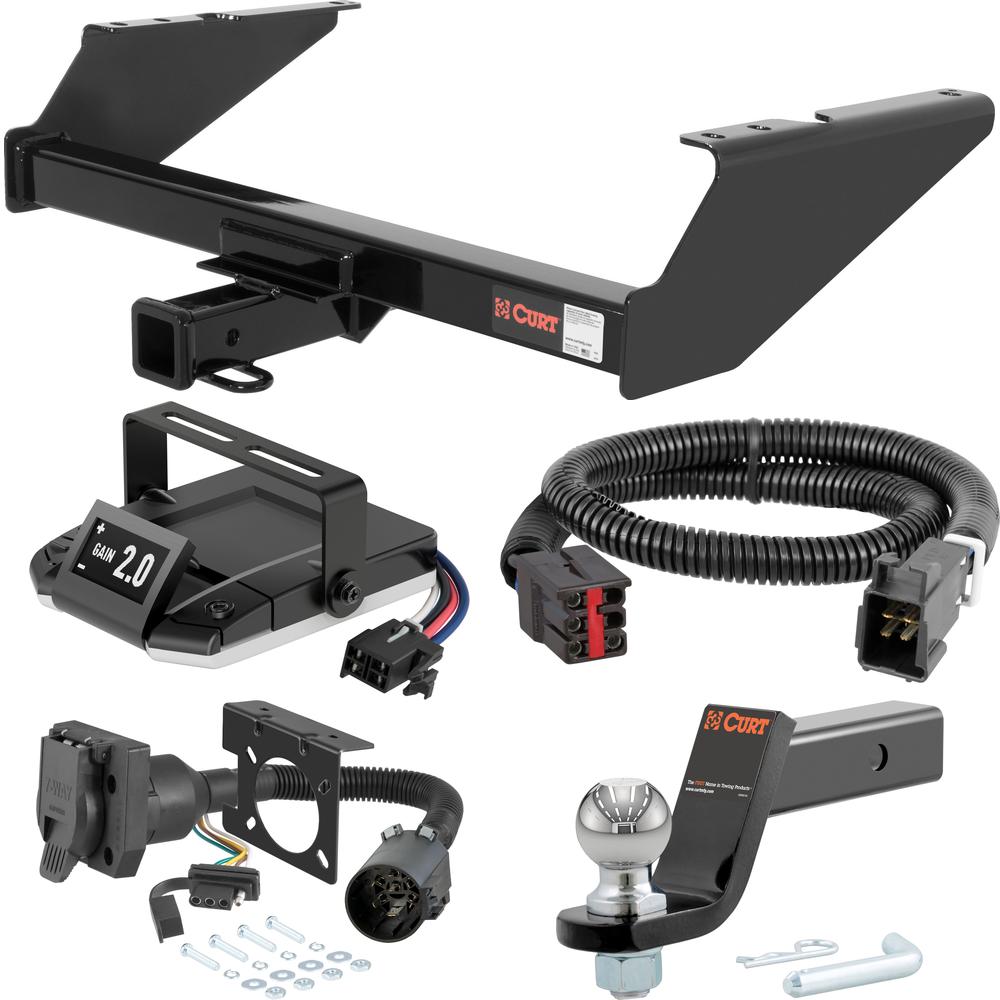 For 1997-2003 Ford F150 Tow Package Camp n' Field Trailer Hitch + Brake Controller Curt Assure 51160 Proportional Up To 4 Axles + 7 Way Trailer Wiring Plug & 2-5/16" ball 4 inch drop Fits Models w/o 20" Spare w/ Existing USCAR 7-way Curt 130 For 1997-2003 Ford F150 Tow Package Camp n' Field Trailer Hitch + Brake Controller Curt Assure 51160 Proportional Up To 4 Axles + 7 Way Trailer Wiring Plug & 2-5/16" ball 4 inch drop Fits Models w/o 20" Spare w/ Existing USCAR 7-way Curt 130