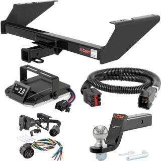 For 1997-2003 Ford F150 Tow Package Camp n' Field Trailer Hitch + Brake Controller Curt Assure 51160 Proportional Up To 4 Axles + 7 Way Trailer Wiring Plug & 2-5/16" ball 4 inch drop Fits Models w/o 20" Spare w/o Factory Connector Curt 13038 For 1997-2003 Ford F150 Tow Package Camp n' Field Trailer Hitch + Brake Controller Curt Assure 51160 Proportional Up To 4 Axles + 7 Way Trailer Wiring Plug & 2-5/16" ball 4 inch drop Fits Models w/o 20" Spare w/o Factory Connector Curt 13038