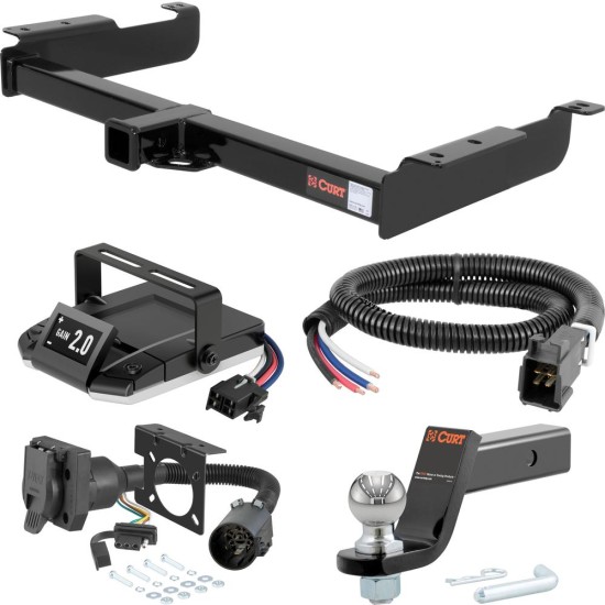 For 2003-2024 Chevy Express 3500 Tow Package Camp n' Field Trailer Hitch + Brake Controller Curt Assure 51160 Proportional Up To 4 Axles + 7 Way Trailer Wiring Plug & 2-5/16" ball 4 inch drop Fits Models w/ Existing USCAR 7-way Except Cutaway Mod For 2003-2024 Chevy Express 3500 Tow Package Camp n' Field Trailer Hitch + Brake Controller Curt Assure 51160 Proportional Up To 4 Axles + 7 Way Trailer Wiring Plug & 2-5/16" ball 4 inch drop Fits Models w/ Existing USCAR 7-way Except Cutaway Mod