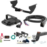 For 1999-2004 Jeep Grand Cherokee Tow Package Camp n' Field Trailer Hitch + Brake Controller Curt Assure 51160 Proportional Up To 4 Axles + 7 Way Trailer Wiring Plug & 2-5/16" ball 4 inch drop Fits Including Laredo & w/ Skid Shield Curt 13051 For 1999-2004 Jeep Grand Cherokee Tow Package Camp n' Field Trailer Hitch + Brake Controller Curt Assure 51160 Proportional Up To 4 Axles + 7 Way Trailer Wiring Plug & 2-5/16" ball 4 inch drop Fits Including Laredo & w/ Skid Shield Curt 13051
