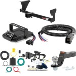For 2008-2015 Land Rover LR2 Tow Package Camp n' Field Trailer Hitch + Brake Controller Curt Assure 51160 Proportional Up To 4 Axles + 7 Way Trailer Wiring Plug & 2-5/16" ball 4 inch drop Fits All Models Curt 13052 2 inch Tow Receiver For 2008-2015 Land Rover LR2 Tow Package Camp n' Field Trailer Hitch + Brake Controller Curt Assure 51160 Proportional Up To 4 Axles + 7 Way Trailer Wiring Plug & 2-5/16" ball 4 inch drop Fits All Models Curt 13052 2 inch Tow Receiver