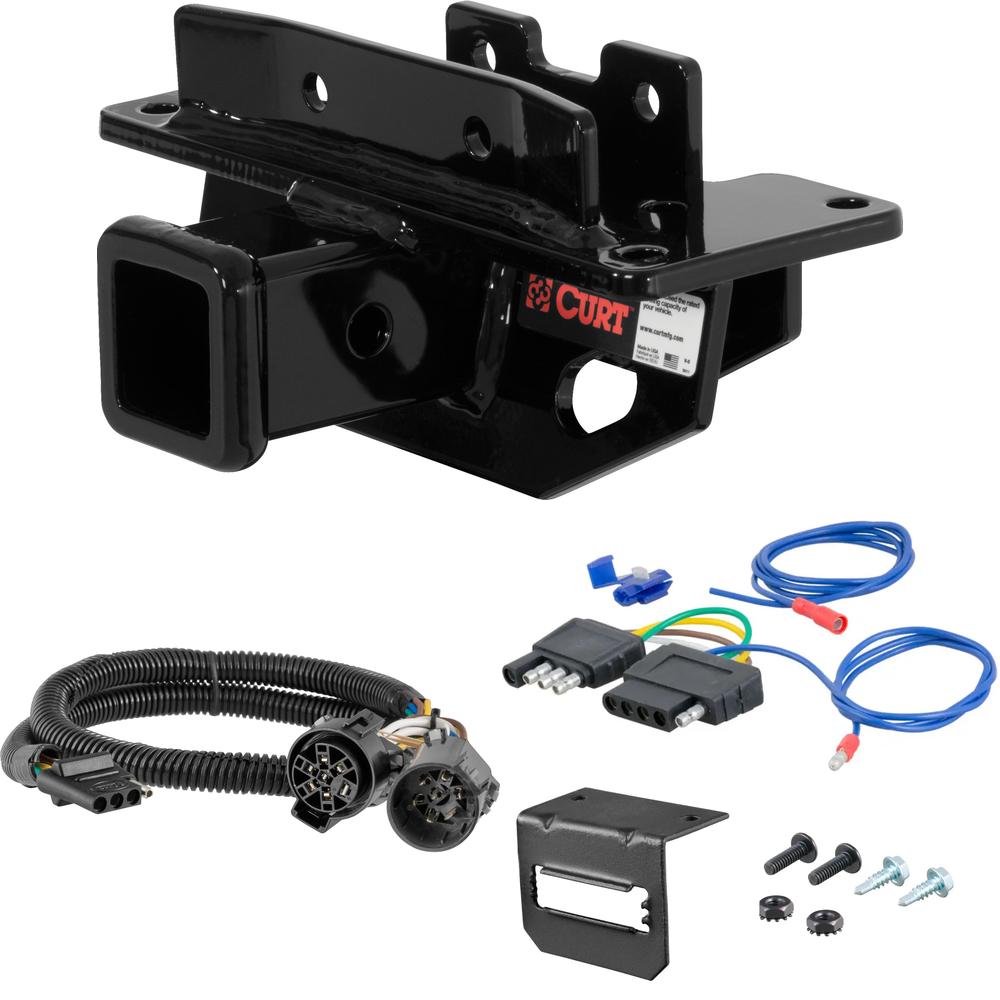 For 2007-2009 Chrysler Aspen Trailer Hitch + Wiring 5 Pin Fits Models w/ Existing USCAR 7-way Curt 13072 2 inch Tow Receiver