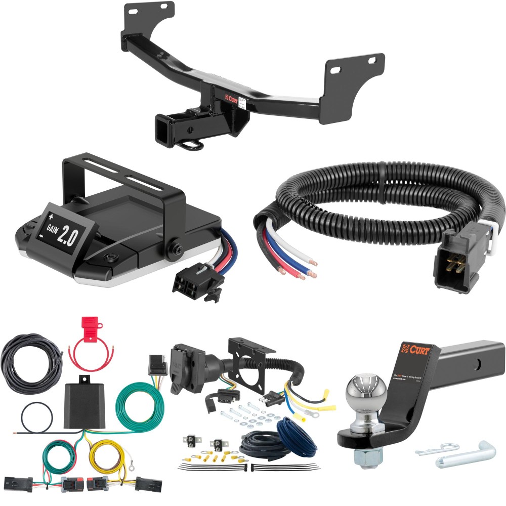 For 2011-2016 Jeep Compass Tow Package Camp n' Field Trailer Hitch + Brake Controller Curt Assure 51160 Proportional Up To 4 Axles + 7 Way Trailer Wiring Plug & 2-5/16" ball 4 inch drop Fits All Models Curt 13081 2 inch Tow Receiver For 2011-2016 Jeep Compass Tow Package Camp n' Field Trailer Hitch + Brake Controller Curt Assure 51160 Proportional Up To 4 Axles + 7 Way Trailer Wiring Plug & 2-5/16" ball 4 inch drop Fits All Models Curt 13081 2 inch Tow Receiver