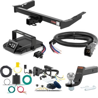 For 1999-2003 Ford Windstar Tow Package Camp n' Field Trailer Hitch + Brake Controller Curt Assure 51160 Proportional Up To 4 Axles + 7 Way Trailer Wiring Plug & 2-5/16" ball 4 inch drop Fits Models built Before December 2002 Curt 13085 2 inch To For 1999-2003 Ford Windstar Tow Package Camp n' Field Trailer Hitch + Brake Controller Curt Assure 51160 Proportional Up To 4 Axles + 7 Way Trailer Wiring Plug & 2-5/16" ball 4 inch drop Fits Models built Before December 2002 Curt 13085 2 inch To