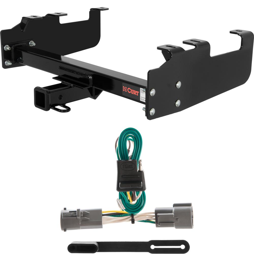 For 1992-1993 Ford F150 Trailer Hitch + Wiring 4 Pin Fits w/ 10" Step Bumper Curt 13099 55316 2 inch Tow Receiver For 1992-1993 Ford F150 Trailer Hitch + Wiring 4 Pin Fits w/ 10" Step Bumper Curt 13099 55316 2 inch Tow Receiver