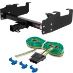 For 1963-1979 Ford F100 Trailer Hitch + Wiring 4 Pin Fits w/ 10" Step Bumper Curt 13099 58044 2 inch Tow Receiver For 1963-1979 Ford F100 Trailer Hitch + Wiring 4 Pin Fits w/ 10" Step Bumper Curt 13099 58044 2 inch Tow Receiver