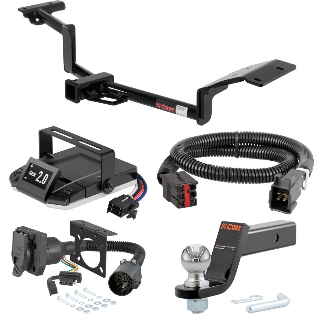 For 2009-2011 Ford Flex Tow Package Camp n' Field Trailer Hitch + Brake Controller Curt Assure 51160 Proportional Up To 4 Axles + 7 Way Trailer Wiring Plug & 2-5/16" ball 4 inch drop Fits Models w/ Existing USCAR 7-way w/ Dual Exhaust Curt 13110 For 2009-2011 Ford Flex Tow Package Camp n' Field Trailer Hitch + Brake Controller Curt Assure 51160 Proportional Up To 4 Axles + 7 Way Trailer Wiring Plug & 2-5/16" ball 4 inch drop Fits Models w/ Existing USCAR 7-way w/ Dual Exhaust Curt 13110