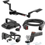For 2009-2011 Ford Flex Tow Package Camp n' Field Trailer Hitch + Brake Controller Curt Assure 51160 Proportional Up To 4 Axles + 7 Way Trailer Wiring Plug & 2-5/16" ball 4 inch drop Fits Models w/ Existing USCAR 7-way w/ Dual Exhaust Curt 13110 For 2009-2011 Ford Flex Tow Package Camp n' Field Trailer Hitch + Brake Controller Curt Assure 51160 Proportional Up To 4 Axles + 7 Way Trailer Wiring Plug & 2-5/16" ball 4 inch drop Fits Models w/ Existing USCAR 7-way w/ Dual Exhaust Curt 13110