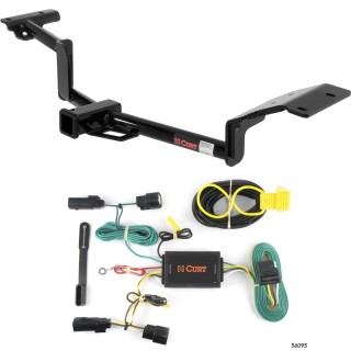 For 2012-2017 Lincoln MKT Trailer Hitch + Wiring 4 Pin Fits w/ EcoBoost Curt 13110 56095 2 inch Tow Receiver