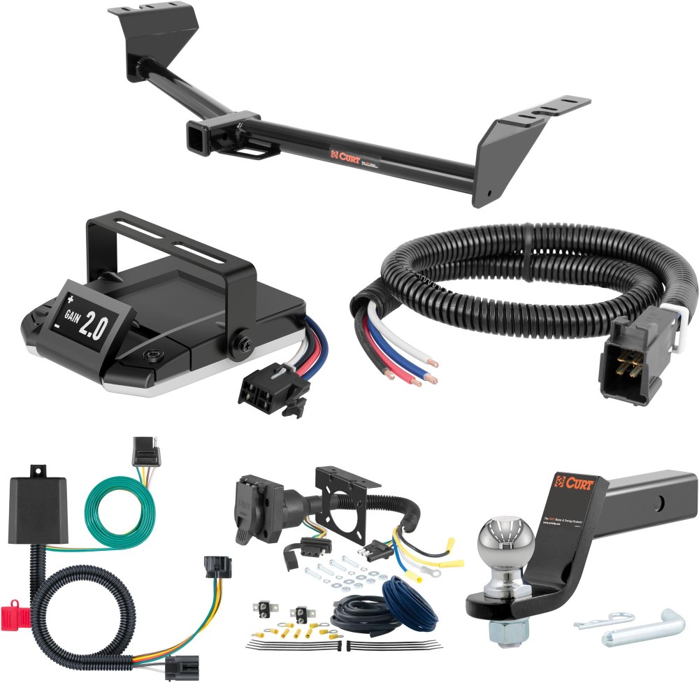 For 2015-2021 Kia Sedona Tow Package Camp n' Field Trailer Hitch + Brake Controller Curt Assure 51160 Proportional Up To 4 Axles + 7 Way Trailer Wiring Plug & 2-5/16" ball 4 inch drop Fits All Models Curt 13115 2 inch Tow Receiver For 2015-2021 Kia Sedona Tow Package Camp n' Field Trailer Hitch + Brake Controller Curt Assure 51160 Proportional Up To 4 Axles + 7 Way Trailer Wiring Plug & 2-5/16" ball 4 inch drop Fits All Models Curt 13115 2 inch Tow Receiver