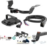 For 2012-2016 Honda CRV Tow Package Camp n' Field Trailer Hitch + Brake Controller Curt Assure 51160 Proportional Up To 4 Axles + 7 Way Trailer Wiring Plug & 2-5/16" ball 4 inch drop Fits All Models Curt 13119 2 inch Tow Receiver For 2012-2016 Honda CRV Tow Package Camp n' Field Trailer Hitch + Brake Controller Curt Assure 51160 Proportional Up To 4 Axles + 7 Way Trailer Wiring Plug & 2-5/16" ball 4 inch drop Fits All Models Curt 13119 2 inch Tow Receiver