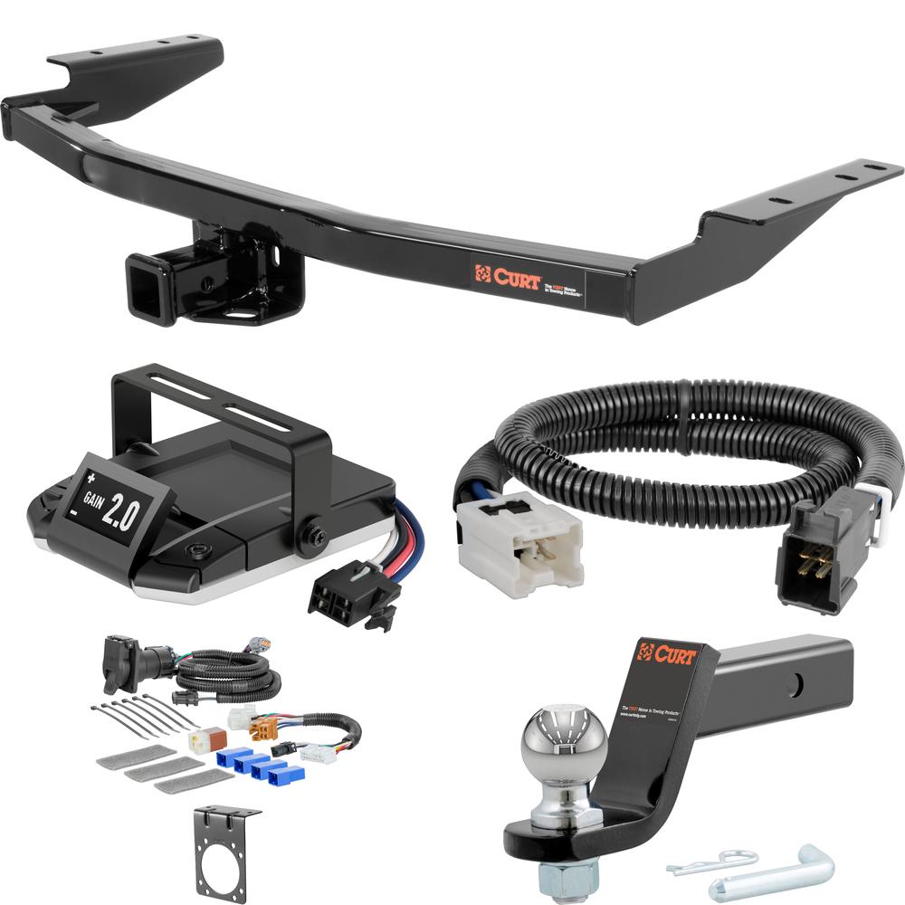 For 2013-2016 Nissan Pathfinder Tow Package Camp n' Field Trailer Hitch + Brake Controller Curt Assure 51160 Proportional Up To 4 Axles + 7 Way Trailer Wiring Plug & 2-5/16" ball 4 inch drop Fits All Models Curt 13126 2 inch Tow Receiver For 2013-2016 Nissan Pathfinder Tow Package Camp n' Field Trailer Hitch + Brake Controller Curt Assure 51160 Proportional Up To 4 Axles + 7 Way Trailer Wiring Plug & 2-5/16" ball 4 inch drop Fits All Models Curt 13126 2 inch Tow Receiver