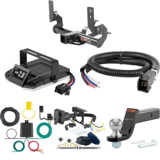 For 2015-2018 Porsche Macan Tow Package Camp n' Field Trailer Hitch + Brake Controller Curt Assure 51160 Proportional Up To 4 Axles + 7 Way Trailer Wiring Plug & 2-5/16" ball 4 inch drop Fits All Models Curt 13136 2 inch Tow Receiver For 2015-2018 Porsche Macan Tow Package Camp n' Field Trailer Hitch + Brake Controller Curt Assure 51160 Proportional Up To 4 Axles + 7 Way Trailer Wiring Plug & 2-5/16" ball 4 inch drop Fits All Models Curt 13136 2 inch Tow Receiver